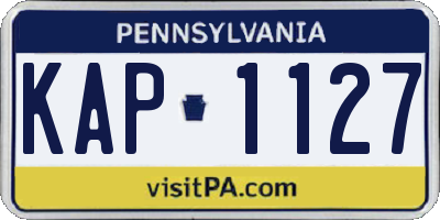 PA license plate KAP1127