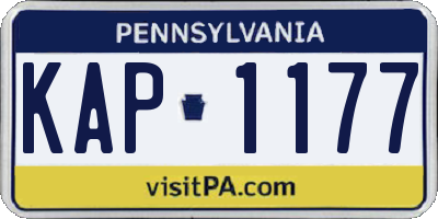PA license plate KAP1177