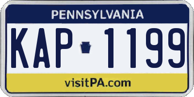 PA license plate KAP1199