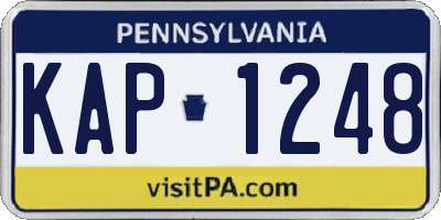 PA license plate KAP1248