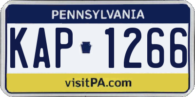 PA license plate KAP1266