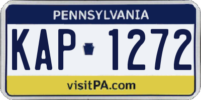 PA license plate KAP1272