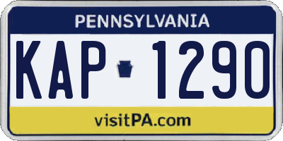 PA license plate KAP1290