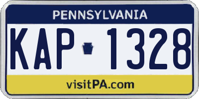 PA license plate KAP1328