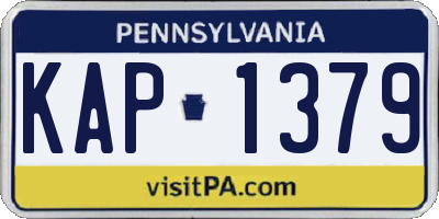 PA license plate KAP1379