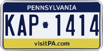 PA license plate KAP1414