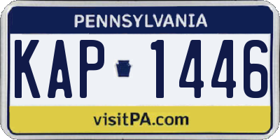 PA license plate KAP1446