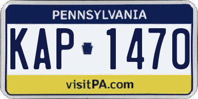 PA license plate KAP1470