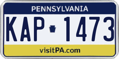 PA license plate KAP1473