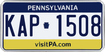 PA license plate KAP1508