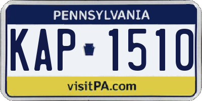 PA license plate KAP1510
