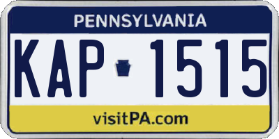 PA license plate KAP1515