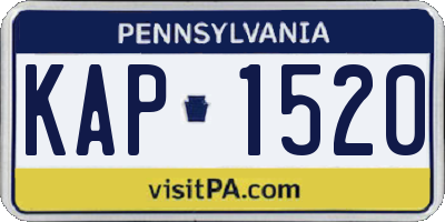 PA license plate KAP1520