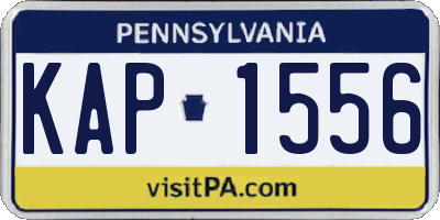 PA license plate KAP1556