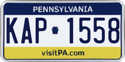 PA license plate KAP1558