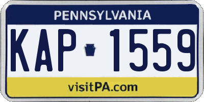 PA license plate KAP1559