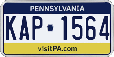 PA license plate KAP1564