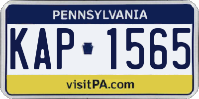 PA license plate KAP1565
