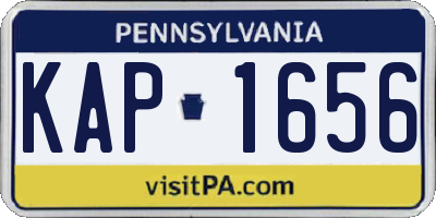PA license plate KAP1656