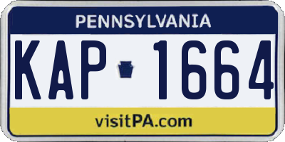PA license plate KAP1664