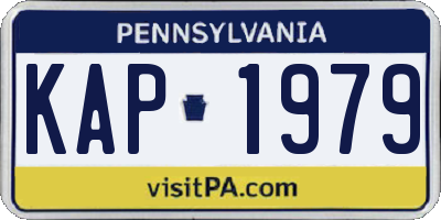 PA license plate KAP1979