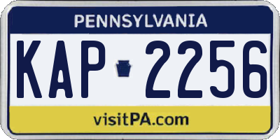 PA license plate KAP2256