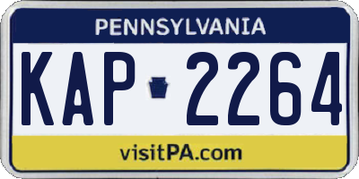 PA license plate KAP2264