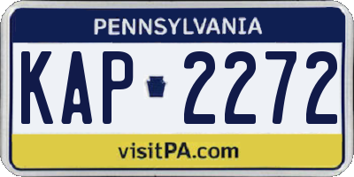 PA license plate KAP2272