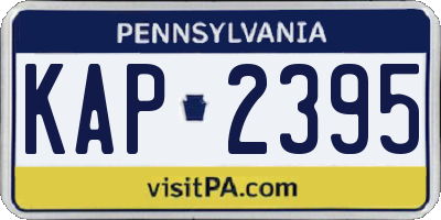 PA license plate KAP2395