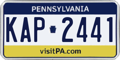PA license plate KAP2441