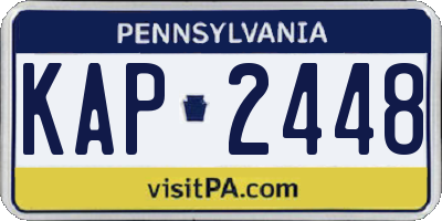 PA license plate KAP2448