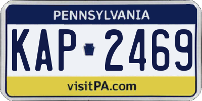PA license plate KAP2469
