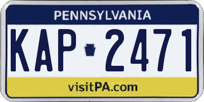 PA license plate KAP2471