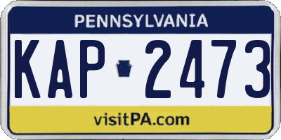 PA license plate KAP2473