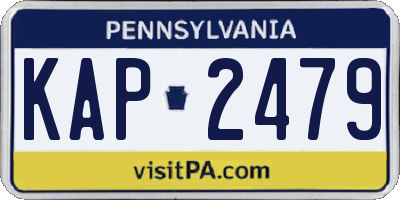 PA license plate KAP2479