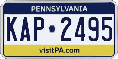 PA license plate KAP2495
