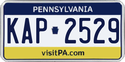 PA license plate KAP2529
