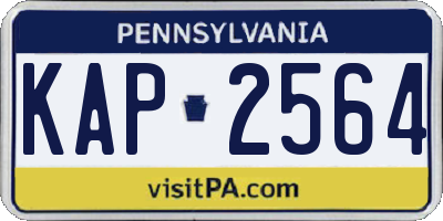 PA license plate KAP2564