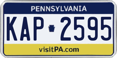 PA license plate KAP2595