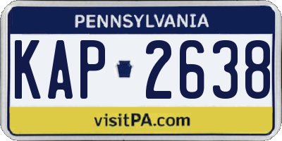 PA license plate KAP2638