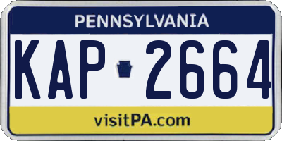 PA license plate KAP2664