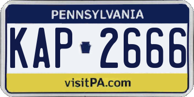 PA license plate KAP2666