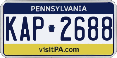 PA license plate KAP2688