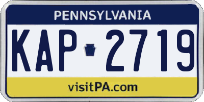PA license plate KAP2719