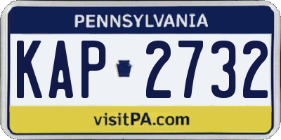 PA license plate KAP2732