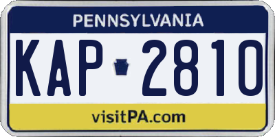 PA license plate KAP2810