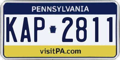 PA license plate KAP2811