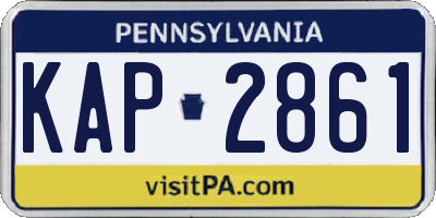 PA license plate KAP2861