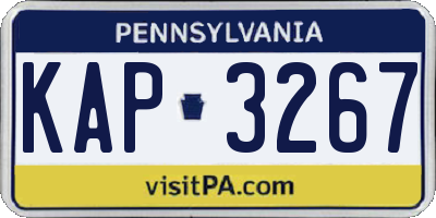 PA license plate KAP3267
