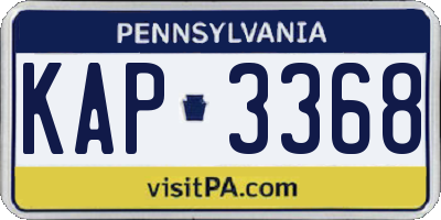 PA license plate KAP3368